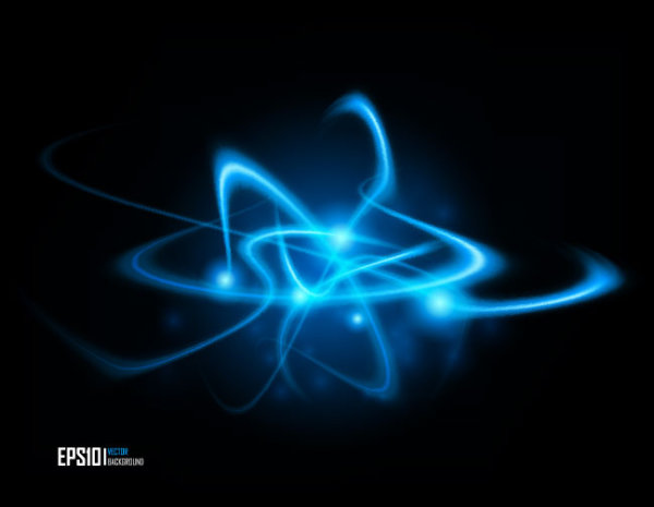 Dynamic Light Waves vector background 05