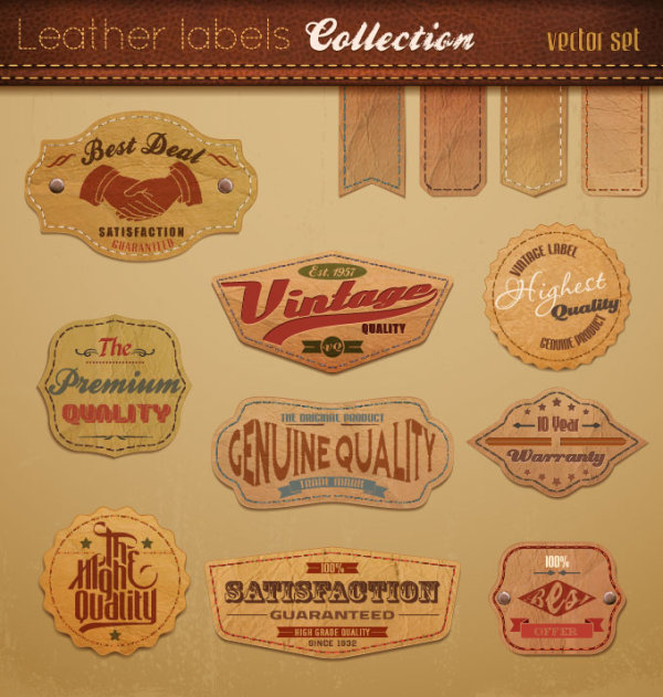 vintage Various labels label elements element 