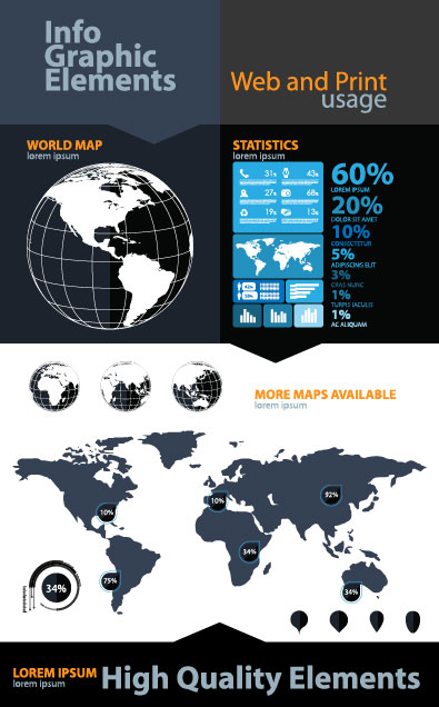 Economy Infographics design elements vector graphic 04