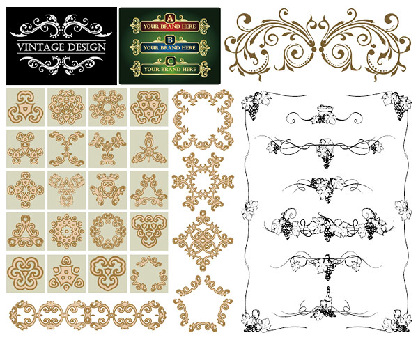 Modern Border Floral vector