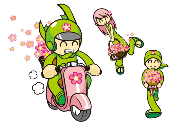 Elements of florist characters Vector
