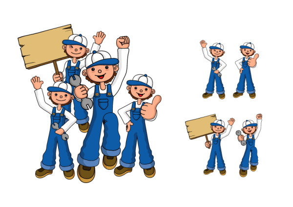 Repair personnel character Vector