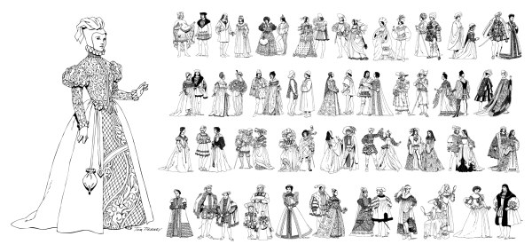 Renaissance figure Vector