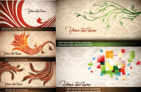 Pattern element background vector set