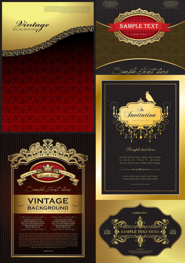 magnificent decorative pattern vector material