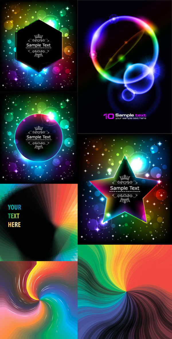 Halo color effect background vector material