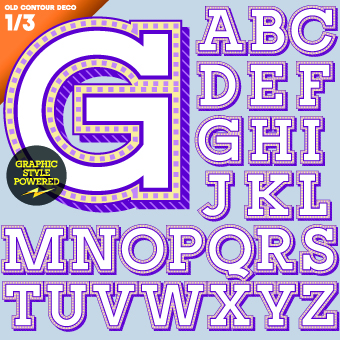 Creative 3d letters vector set 04