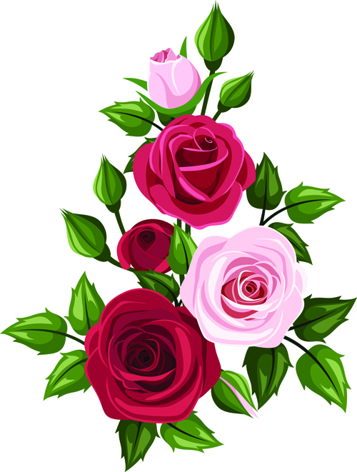 roses beautiful background vector background 