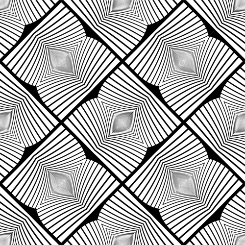 Black with white abstract seamless pattern vector set 18