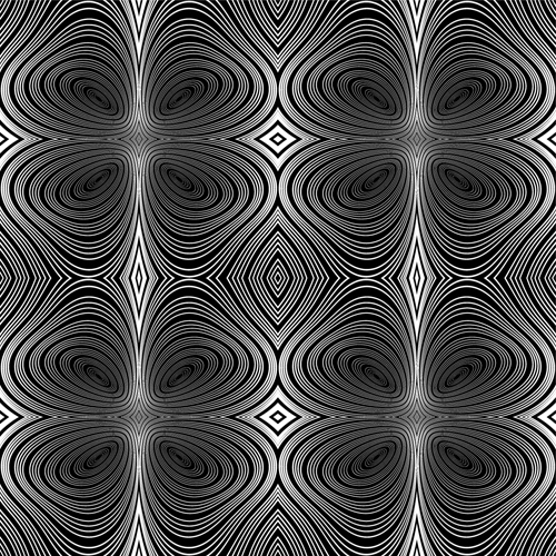 Black with white abstract seamless pattern vector set 26