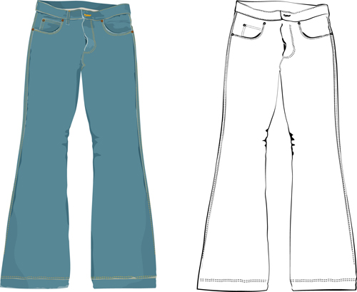 Different Clothes elements vector 01