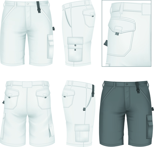 Men clothes design template vector set 05