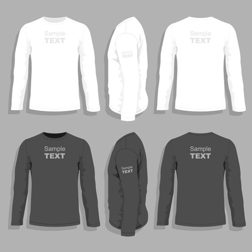 Men clothes design template vector set 09