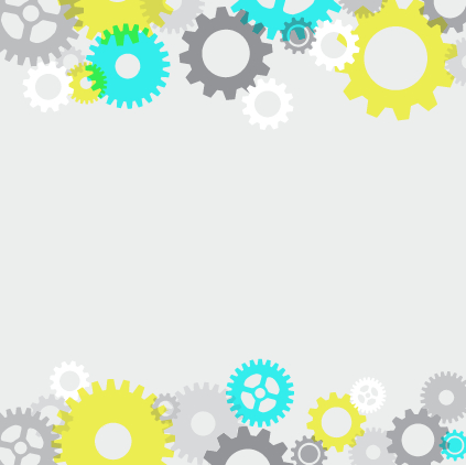 white gear colored background vector background 