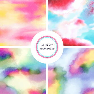 Colorful blurs elements background vector 01