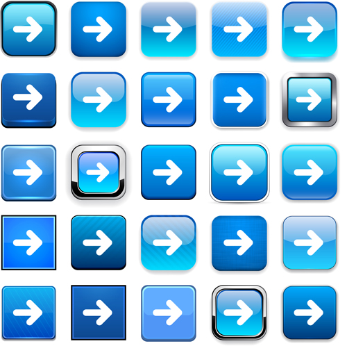 Creative arrows icons vectors pack set 04