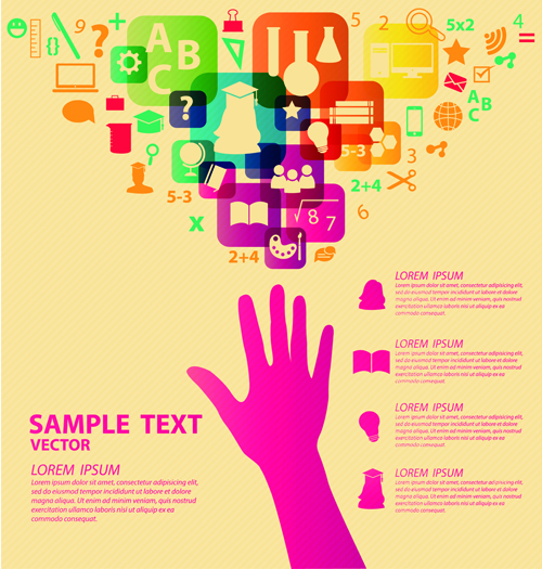 Creative education idea infographics vector 03