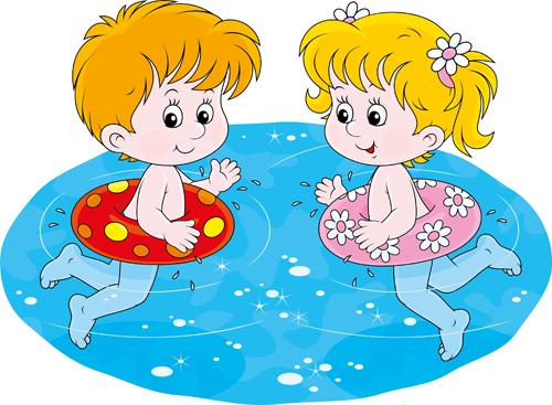 Cute kids playing design vector 03