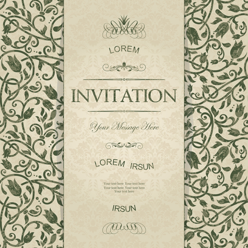 vintage invitation cards invitation floral cards 