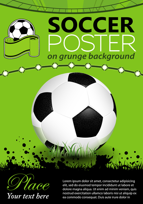 soccer poster background poster delicate background vector background 