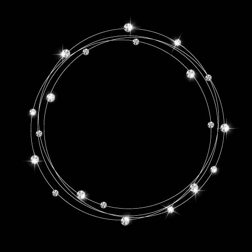 Diamond jewelry frame shining vector 01