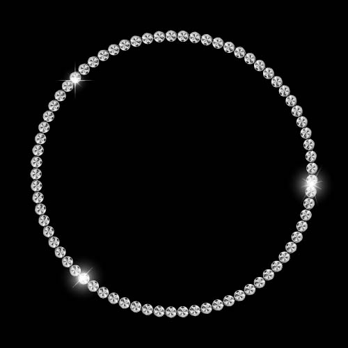 Diamond jewelry frame shining vector 02