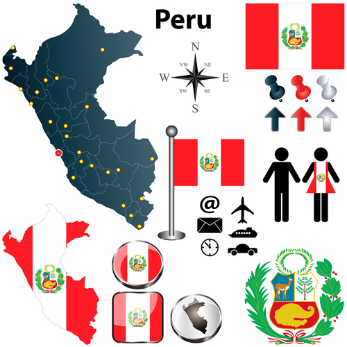 symbols symbol Map Peru flags flag different 