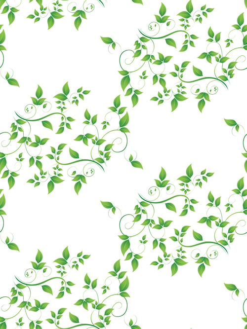seamless pattern vector pattern leave green leaves elegant 