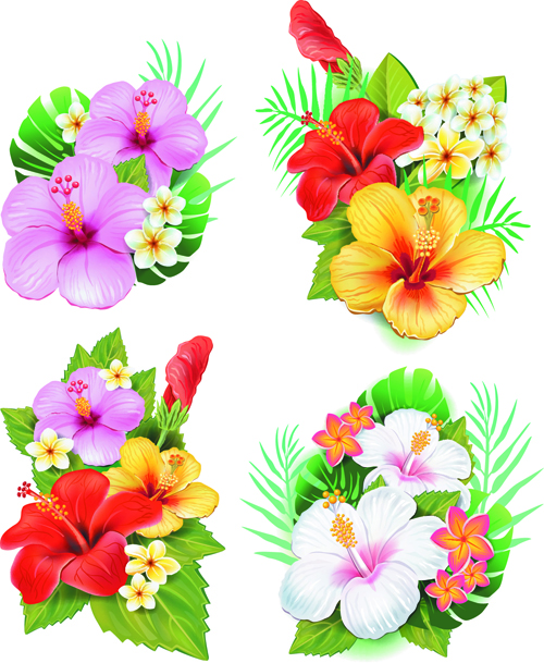 Beautiful flowers vector 05