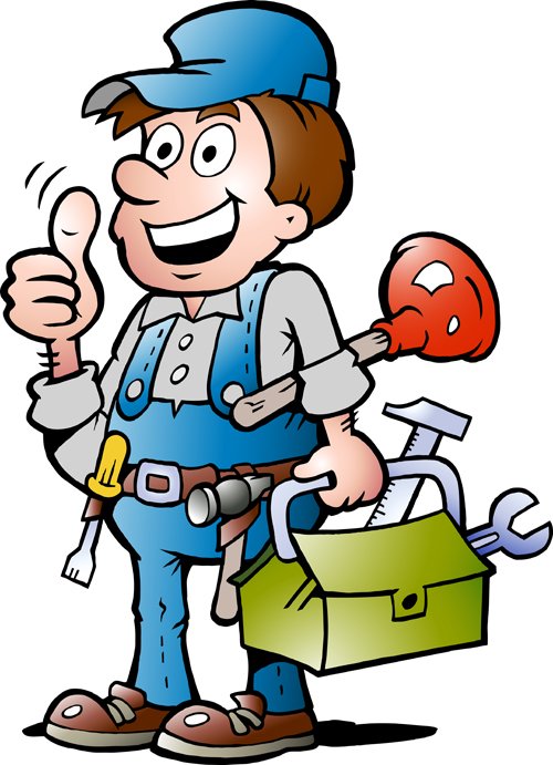 Funny cartoon builders vector illustration 08