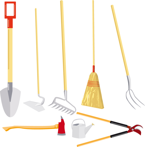 Vector set of Gardening Tool graphic 05