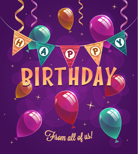 Happy birthday creative background vector 04