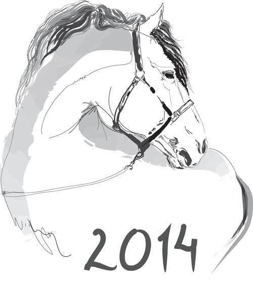 vector graphic horses horse creative 2014 