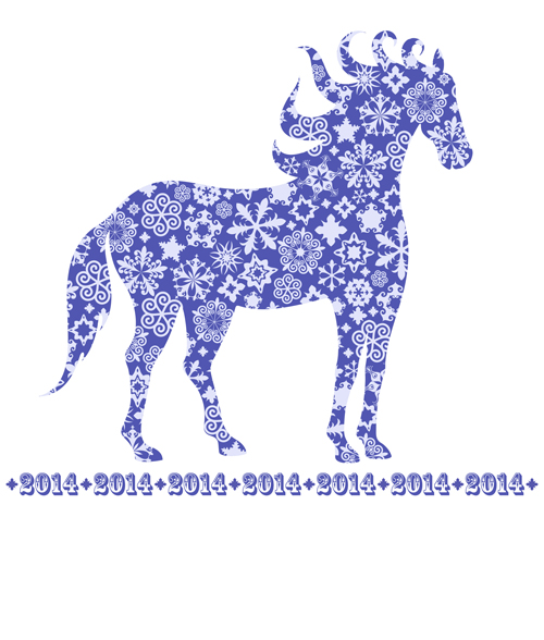 Creative 2014 horses vector graphic 05