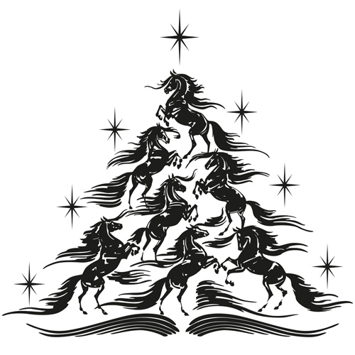 Creative 2014 horses vector graphic 06