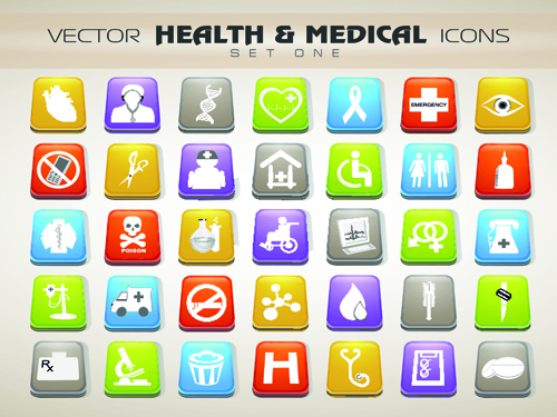 medical icons different 