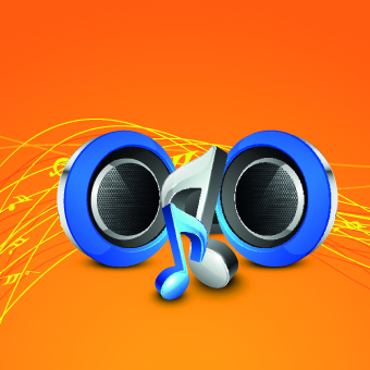 Romantic Music background vector 01