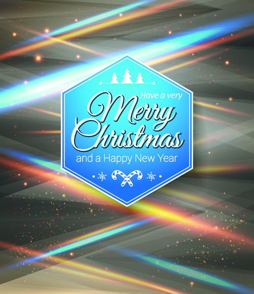 New Year Christmas labels and background 02