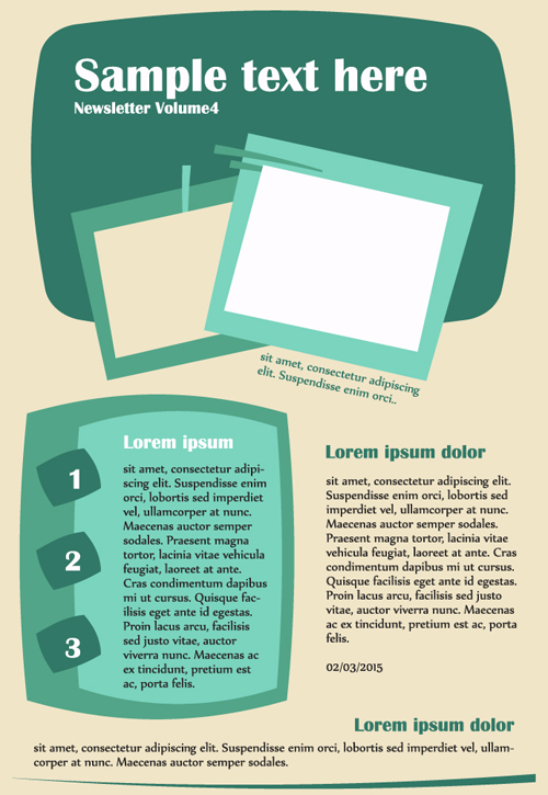 News page website template vector material 04