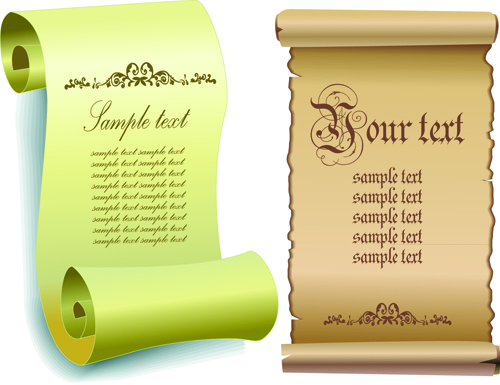 Paper Scrolls vector 05