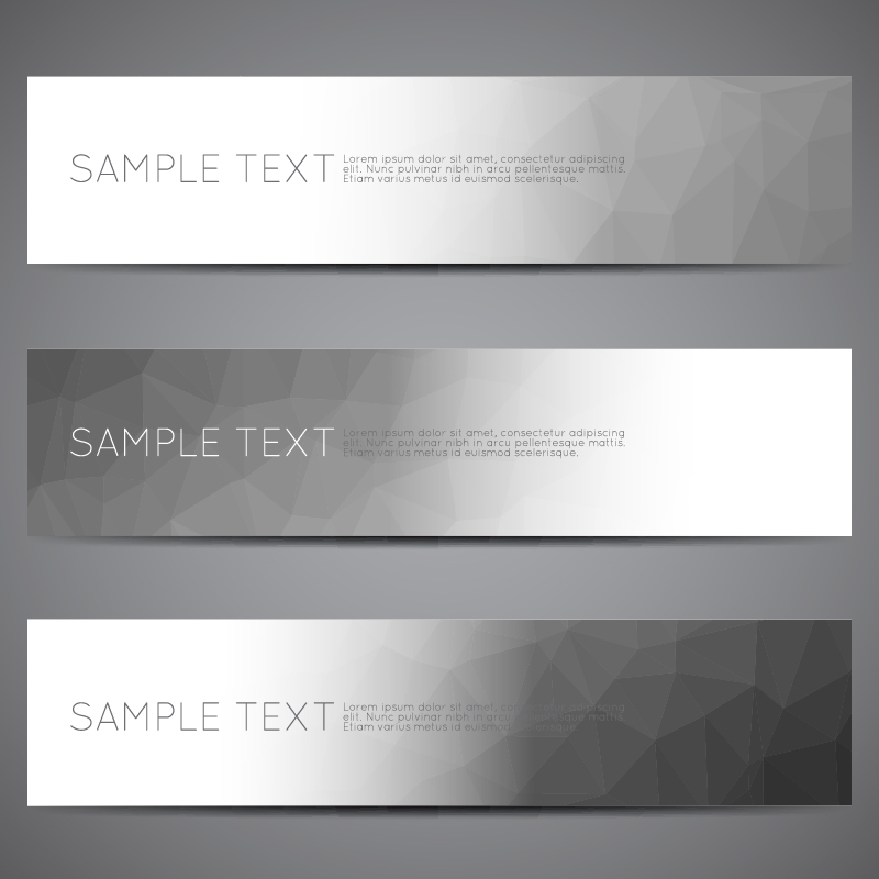 Polygonal modern banner vector set 09