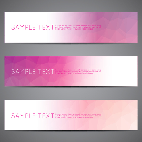 Polygonal modern banner vector set 13