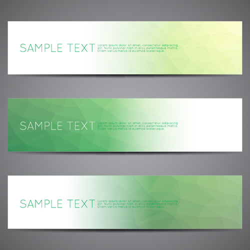 Polygonal modern banner vector set 15