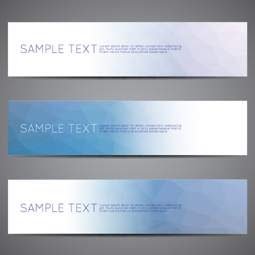 Polygonal modern banner vector set 19
