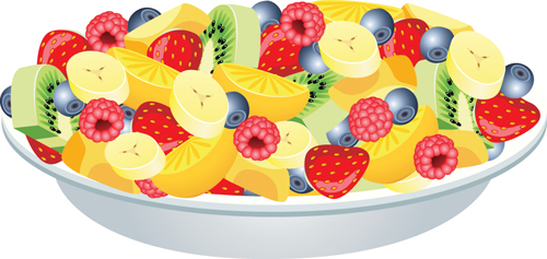 Elements of Salad mix vector graphic 03