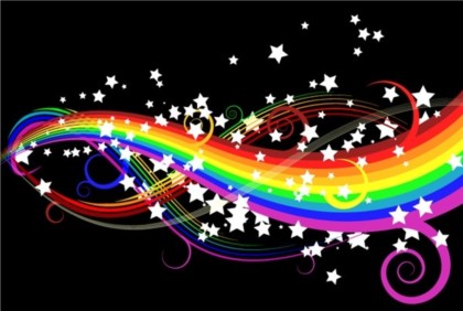 Seven rainbow gorgeous background vector Seven rainbow gorgeous background vector