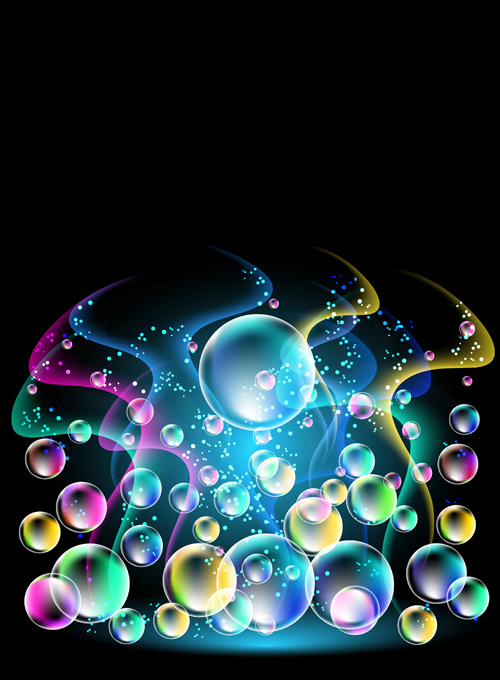shiny colorful bubble background 