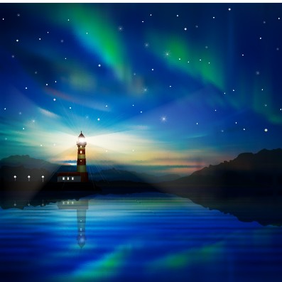 Beautiful Sunrise landscape vector set 01