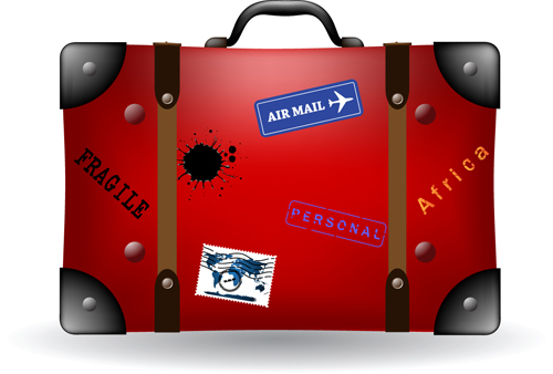 Set of Travel bags Illustration vector 01