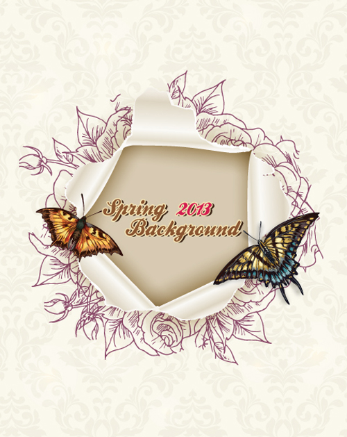 Vector Floral background art set 21